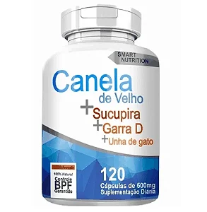Canela de Velho, Sucupira, Garra do Diabo e Unha de Gato 500mg 120 cápsulas - 4 Elementos
