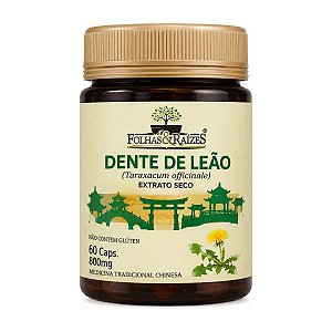 Dente de Leão 800mg 60 cápsulas - Folhas e Raízes