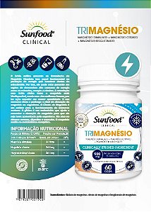 TriMagnésio 900mg 60caps - Sunfood