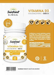 Vitamina D3 5.000UI 60caps - Sunfood