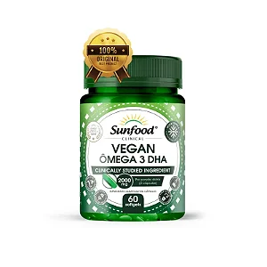 Vegan Ômega 3 DHA 2000mg 60 cápsulas - Sunfood