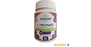 Magnésio L- Treonato + L-Taurina 60caps 500mg - Sunfood