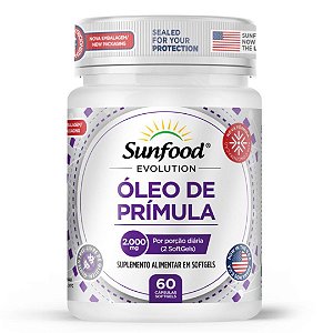 Óleo de Prímula 2000mg 60 cápsulas - Sunfood