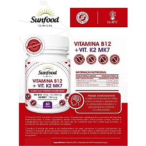 Vitamina B12 + Vit. K2 MK7 60caps - Sunfood