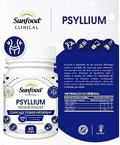 Psyllium Premium Powder 1200mg 60 caps - Sunfood