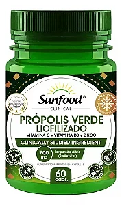 PROPOLIS VERDE LIOFILIZADO 700MG 60 CAPS SUNFOOD