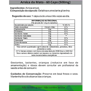 Arnica do Mato 500mg 60 Caps - 4 Elementos