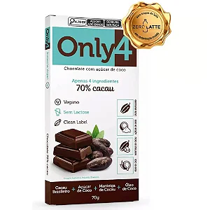 ONLY4 70% CACAU C/70G - ONLY4