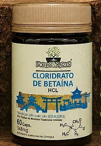 Cloridrato de Betaína HCL 348mg 60 cápsulas - Folhas e Raízes