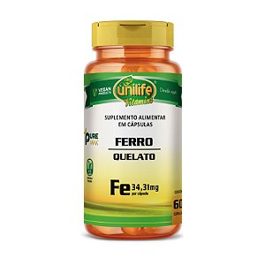 Ferro Quelato 60 Caps 500mg - Unilife