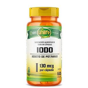 Iodo Iodeto de Potássio 450mg 60 cápsulas - Unilife