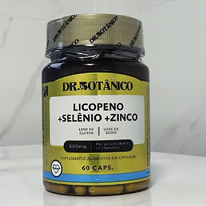 Licopeno + Selênio + Zinco 500mg 60 Caps - Dr. Botânico