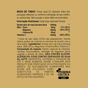 Maca Peruana Black + ZMA 220mg 120 cápsulas - Dr. Botânico