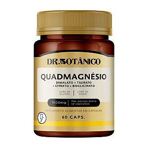 Quadmagnésio Malato, Taurato, Citrato e Bisglicinato 1500mg 60 caps - Dr. Botânico