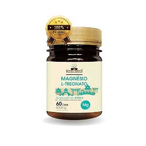 Magnésio L - Treonato 600mg 60caps - Folhas e Raízes