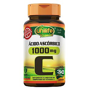 VITAMINA C PURE ACIDO ASCORBICO 1000MG - 30 CAPS UNILIFE