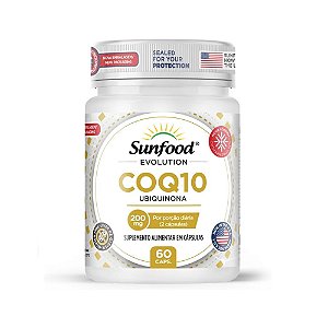 Coq10 Ubiquinona 200mg 60Caps Sunfood Evolution