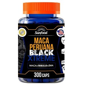 Maca Peruana Black Xtreme + Tribulus e ZMA 2200mg 300 cápsulas - Sunfood
