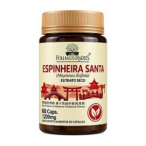 Espinheira Santa Extrato Seco 1200mg 60 cápsulas - Folhas e Raízes