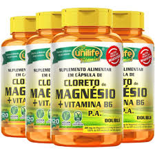 Cloreto de Magnésio P.A. e B6 - 120caps - Unilife