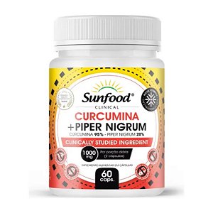 Cúrcuma + Pimenta Preta 520mg 60 cápsulas - Sunfood