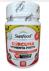 Curcuma + Pimenta Preta 60caps 520mg- Sunfood