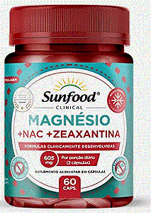 SUNFOOD MAGNESIO GLICIL CISTEINA + ZEAXANTINA 605MG
