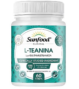 L-Teanina + Magnésio Dimalato 400mg 60 Caps - Sunfood