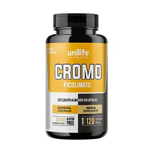 Picolinato de Cromo 500mg - 120 Caps - Unilife