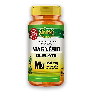 Magnésio Quelato 60 cápsulas - Unilife