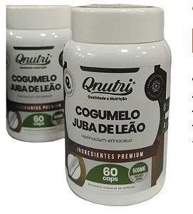 COGUMELO JUBA DE LEAO 60CAPS 500MG - QNUTRI