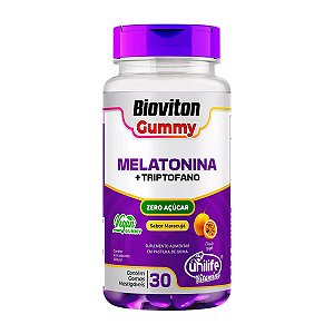 Melatonina com Triptofano 30 gomas - Unilife