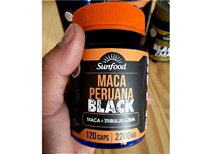 Maca Peruana Black - Tribulus - ZMA 120 cápsulas 2200mg Sunfood
