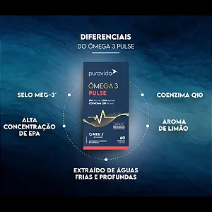 Ômega 3 Pulse 60 Cápsulas - Puravida