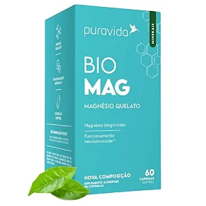 Bio Magnésio Quelato Bisglicinato 175mg 60 cáps - Puravida