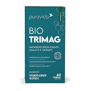 Bio Trimag Magnésio 60 cápsulas - Puravida