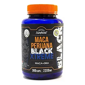 Maca Black Xtreme com ZMA 2200mg 300 cápsulas - Sunfood