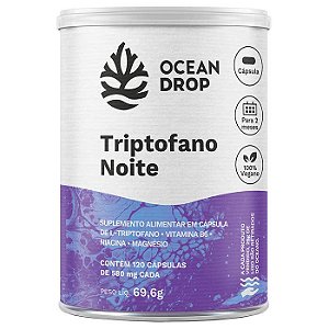 Triptofano Noite 580mg 120 cápsulas - Ocean Drop