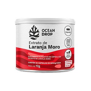 Extrato de Laranja Moro Morosil 600mg 30 cápsulas - Ocean Drop