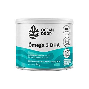 Ômega 3 DHA Vegetal 700mg 120 cápsulas - Ocean Drop