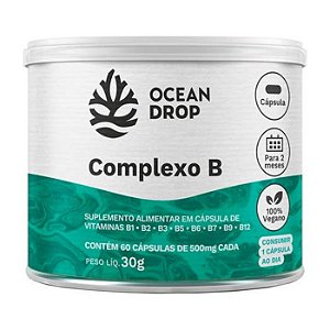 Complexo B 500mg 60 cápsulas - Ocean Drop