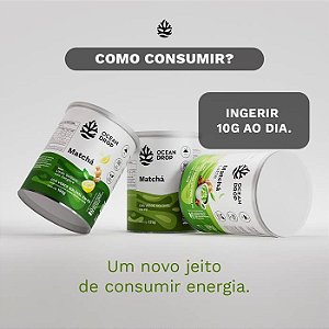Matchá Sabor Limão Siciliano e Gengibre 150g - Ocean Drop