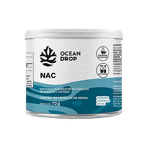 NAC N-Acetilcisteína 500mg 120 cápsulas - Ocean Drop