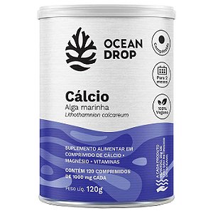 Cálcio de Alga Marinha 1000mg 120 comprimidos - Ocean Drop