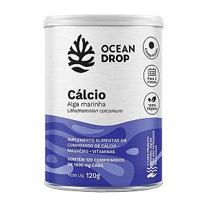 Cálcio de Alga Marinha 1000mg 120 comprimidos - Ocean Drop
