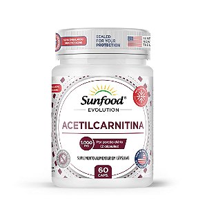 Acetil L-Carnitina 1000mg 60 cápsulas - Sunfood Evolution