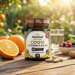 CoQ-10 + Vitaminas A, D, E, K 700mg 60 cápsulas - Sunfood Evolution