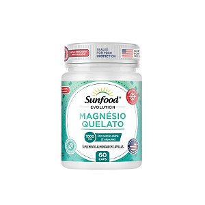 Magnésio Quelato 1000mg 60 cápsulas - Sunfood Evolution