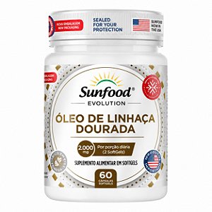 Óleo de Linhaça Dourada 2000mg 60 softgels - Sunfood Evolution