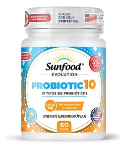 Probiotic 10 1000mg 60 cápsulas - Sunfood Evolution